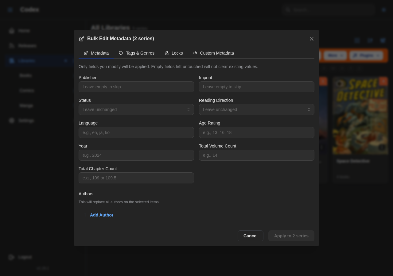 Bulk Metadata - General